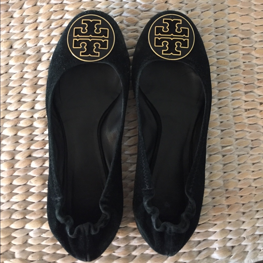 Black suede Tory Burch Reva flats 9