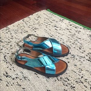 Blue Metallic Sandal
