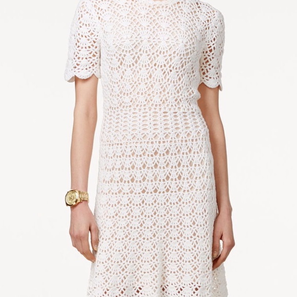 ⬇️ MICHAEL KORS  LACE CROCHET SWEATER DRESS - Picture 3 of 4
