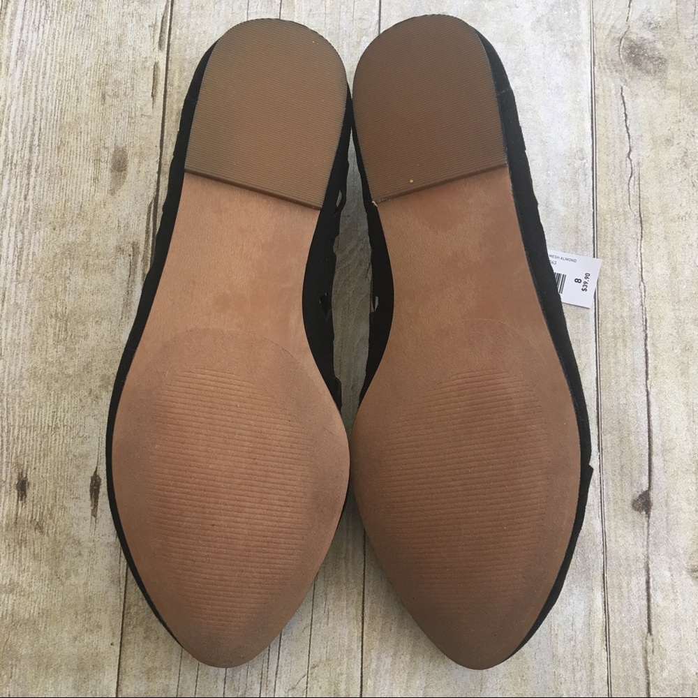 Torrid Black Cut Out Mesh Almond Toe Flats - Picture 4 of 6