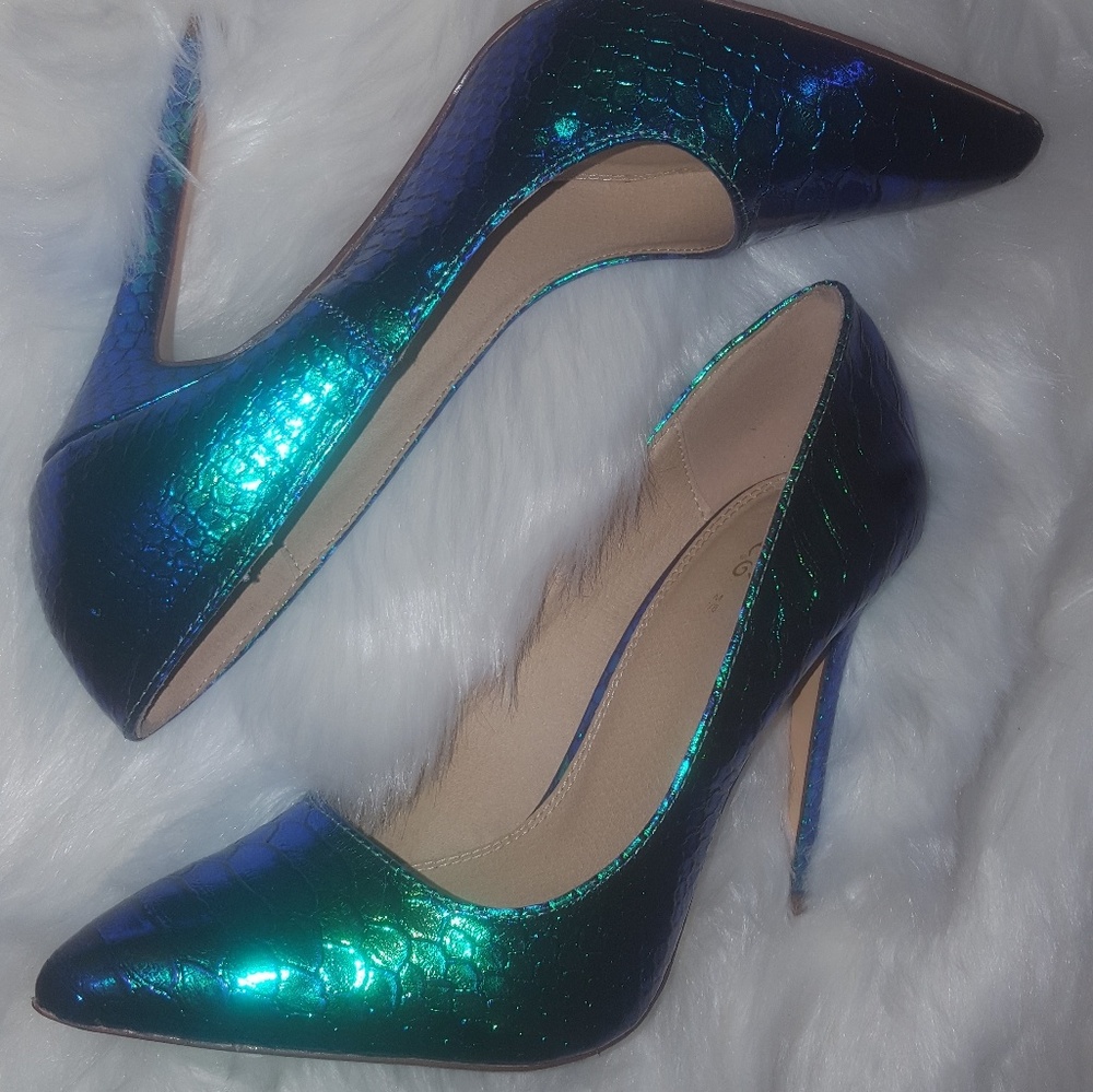 Green and Blue Mermaid Heels