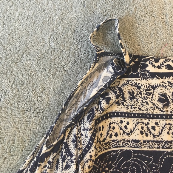 Navy and white patterned top - Picture 2 of 2