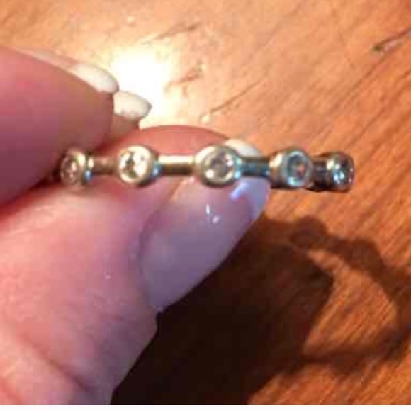 Silpada Stack Ring - Sterling Silver & CZs. - Picture 2 of 2