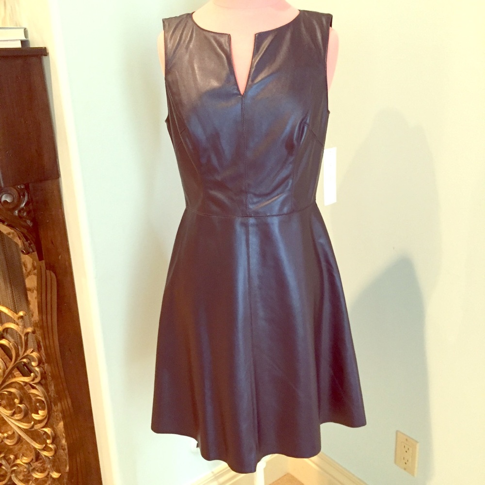 Vegan leather dress