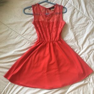 Short pink peach dress