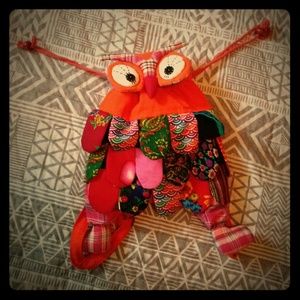 Unique handmade children's owl backpack.