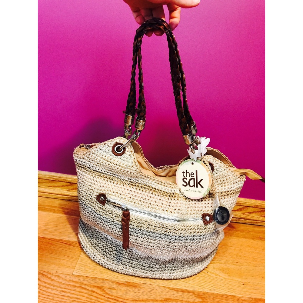 The Sak crocheted satchel bag NWT