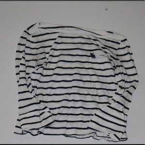 Abercombie and fitch stripped baseball  tee