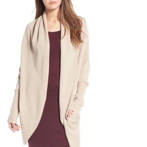 Leith Easy Circle Cardigan S Tan Ethereal