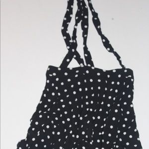 Bethany Mota Aeropostal suspender polkadot skirt