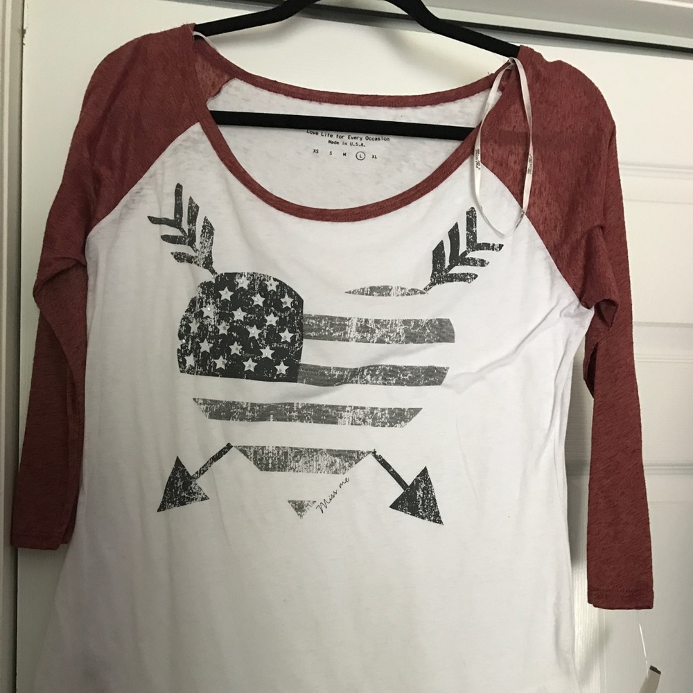 Miss Me size Large 3/4 sleeve