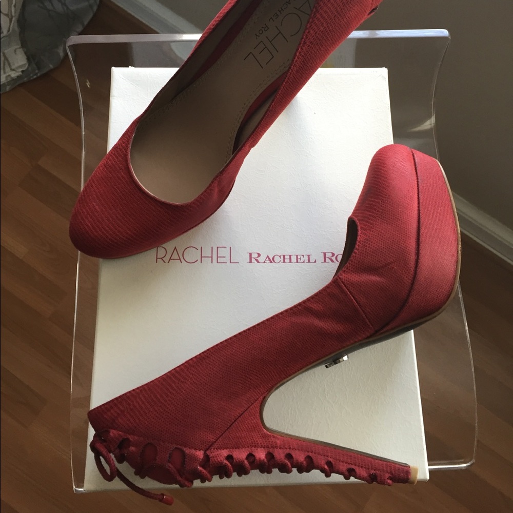 Red Corset Rachel Roy Heels