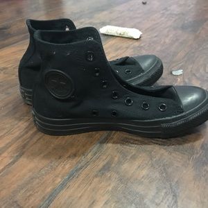 Black high top converse