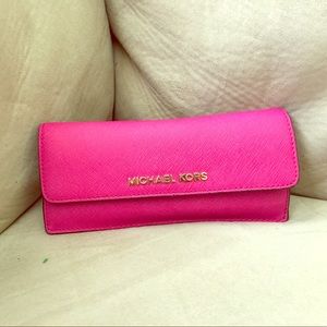 Hot pink MK Wallet