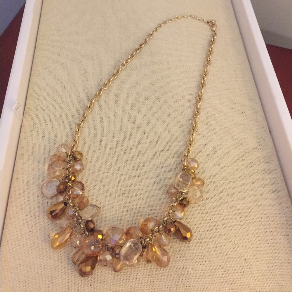 Gold cluster necklace