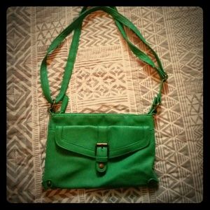 Small green shoulder bag