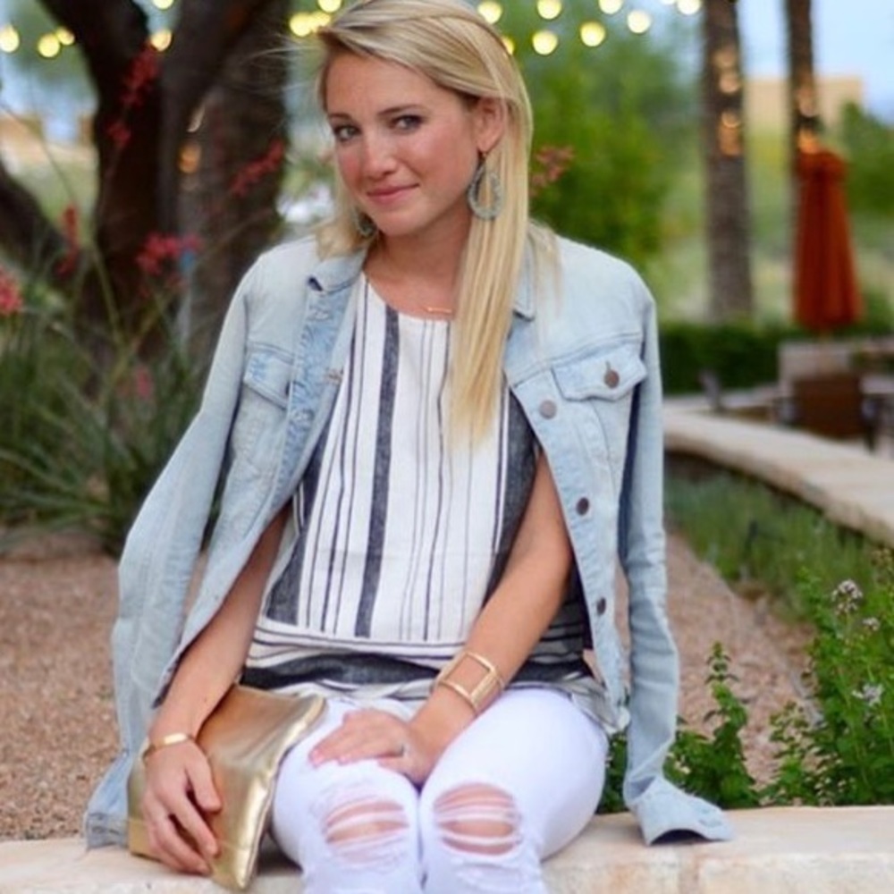 Lush Striped Linen Tank