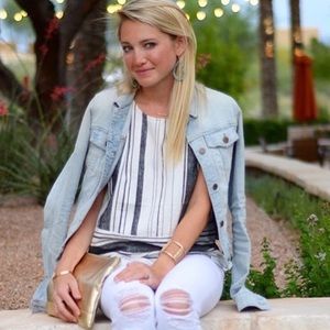 Lush Striped Linen Tank