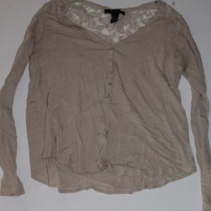 Forever 21 being long sleeve with lace upper top