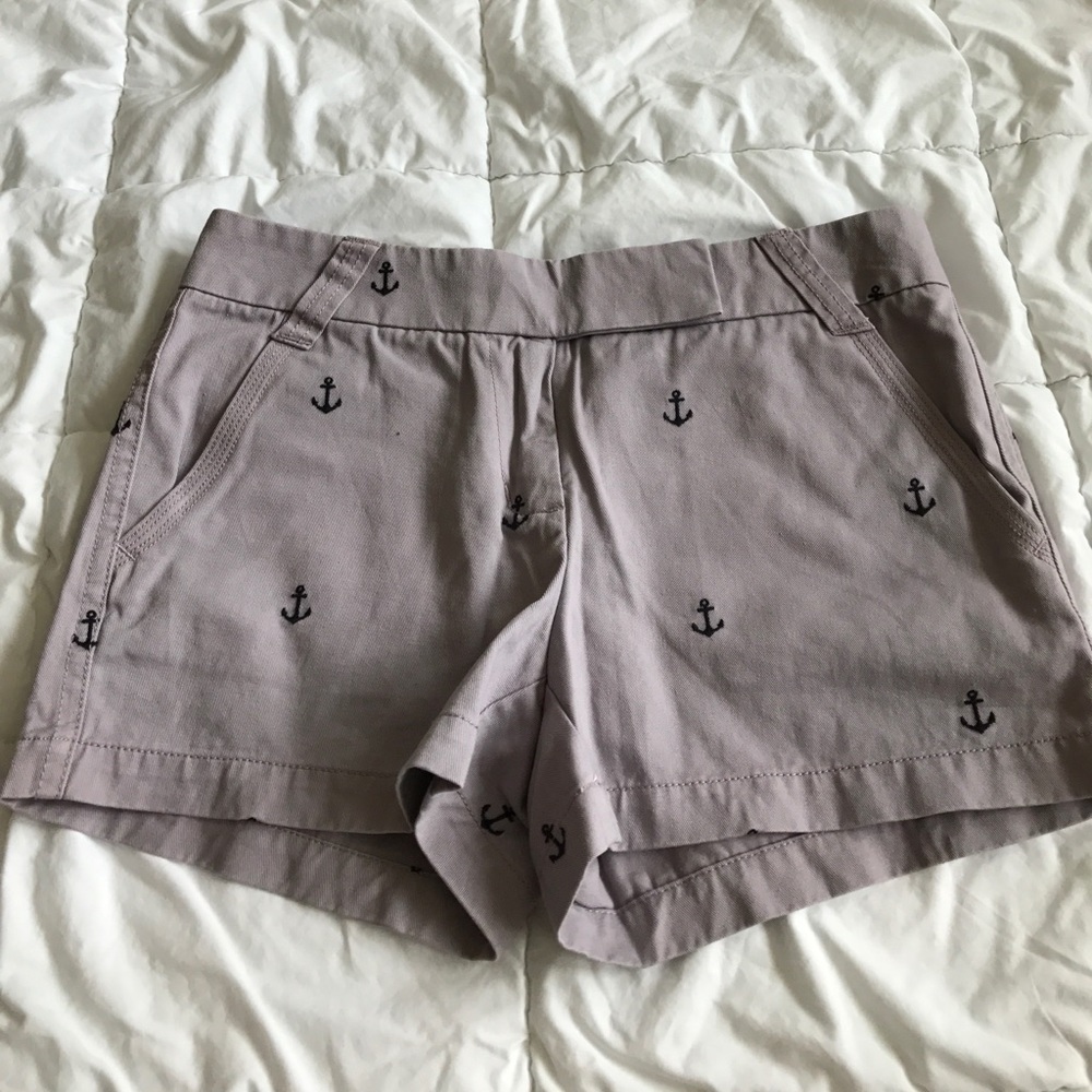 J. Crew Embroidered Anchor Shorts