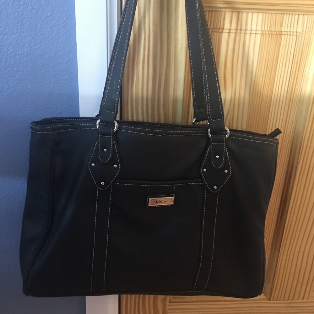 Faux leather laptop bag/purse/multipurpose