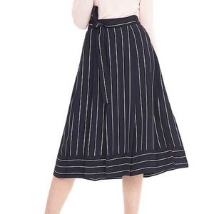 Striped banana republic midi skirt size 10-12