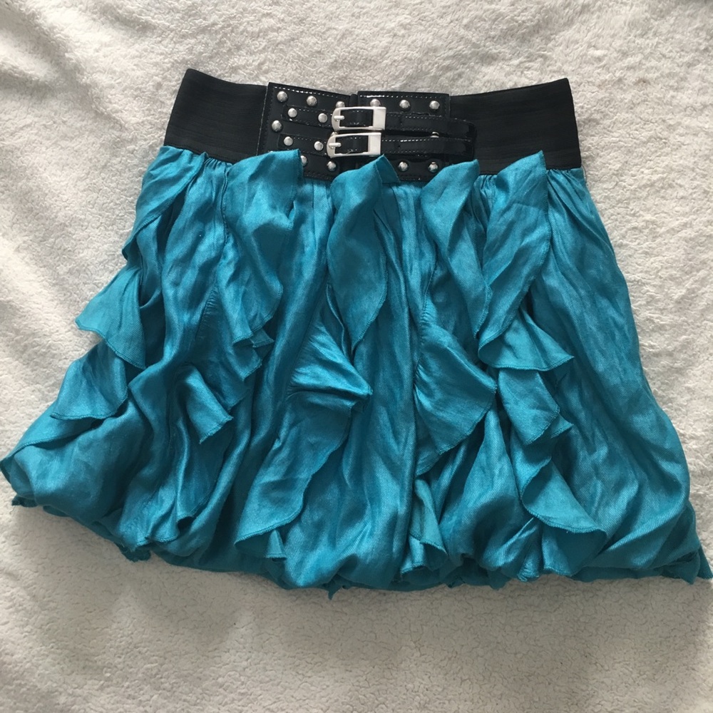 Blue Ruffled Skirt