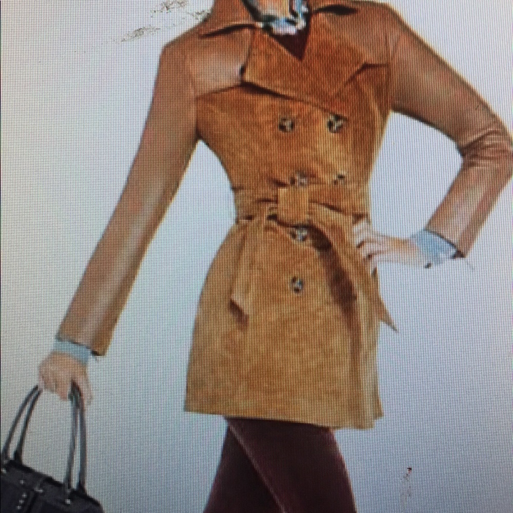Leather and Suede Trench Coat