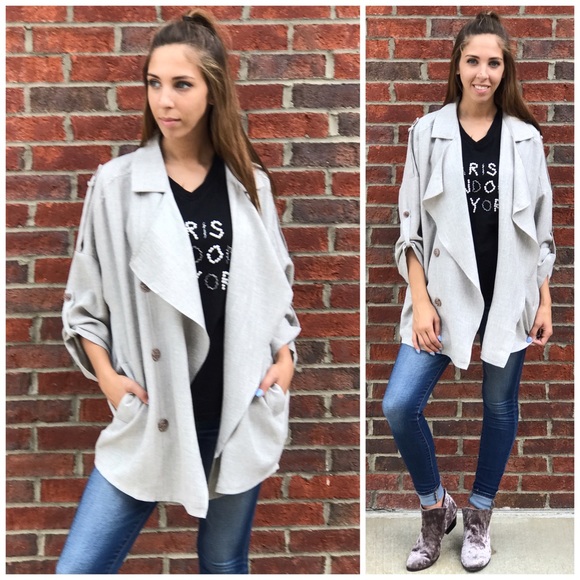 🌸Oversized Draping Lapel Jacket - Picture 3 of 5