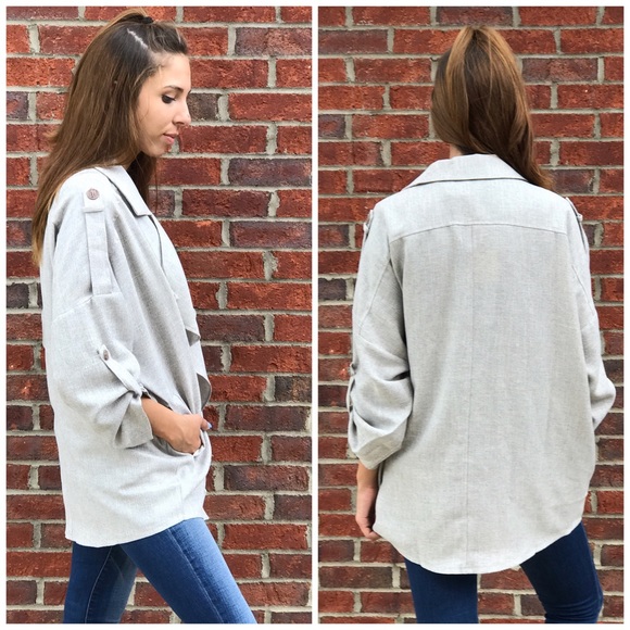 🌸Oversized Draping Lapel Jacket - Picture 4 of 5