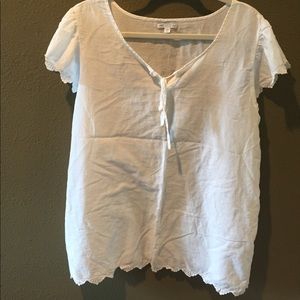 Gap white boho top xxl