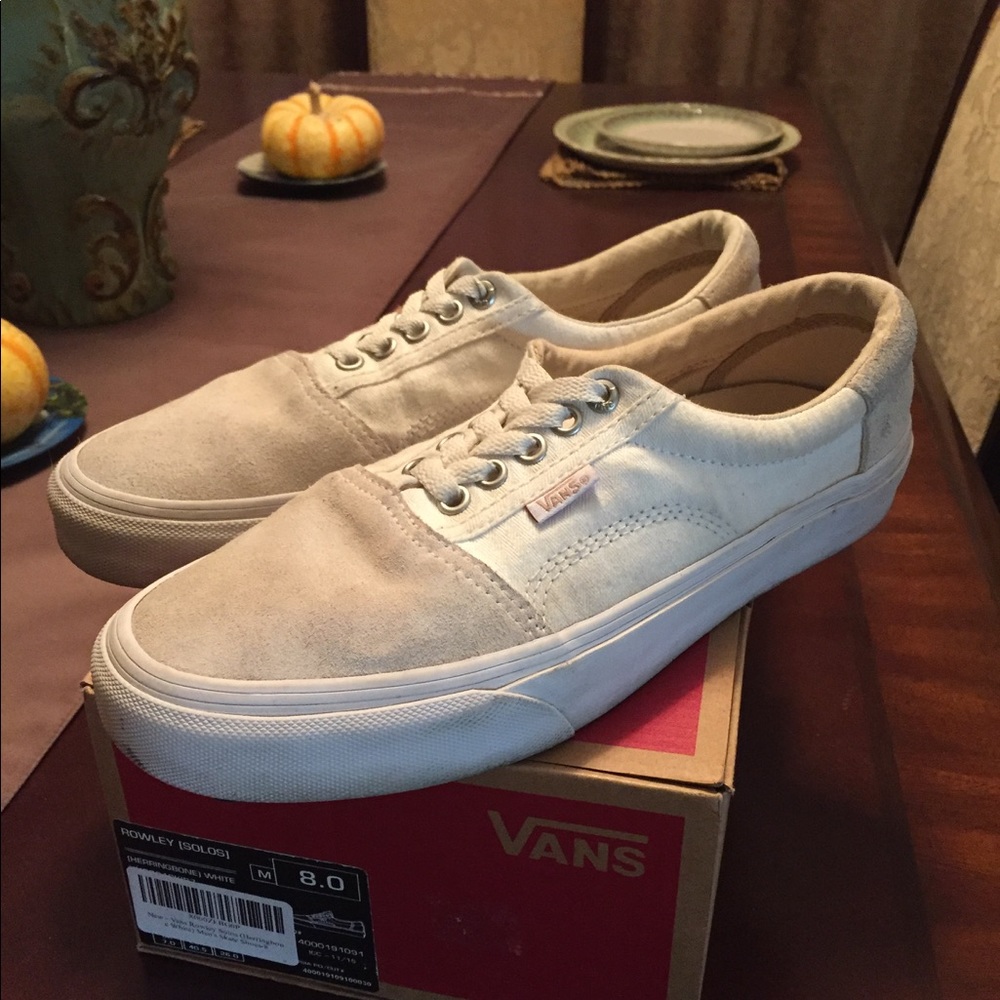 Vans Rowley Solos Shoes White Men Size 8