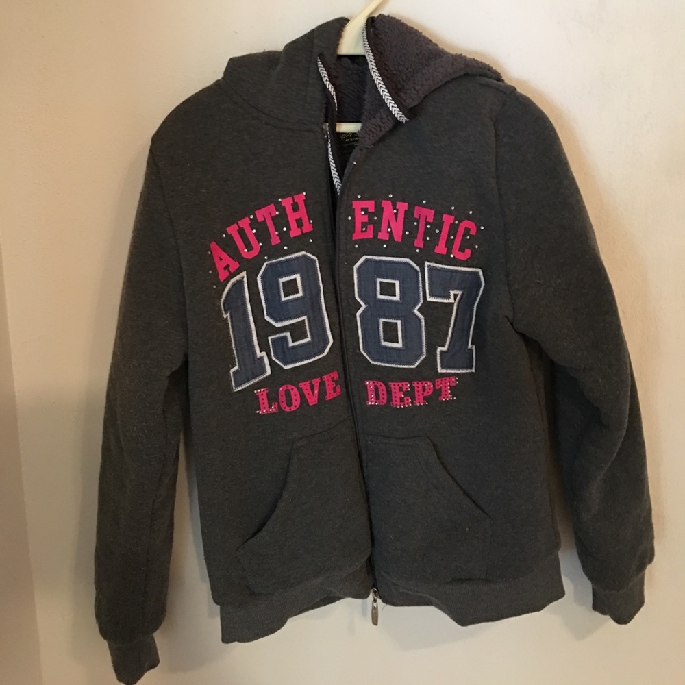 Girls soft fleece lined jacket