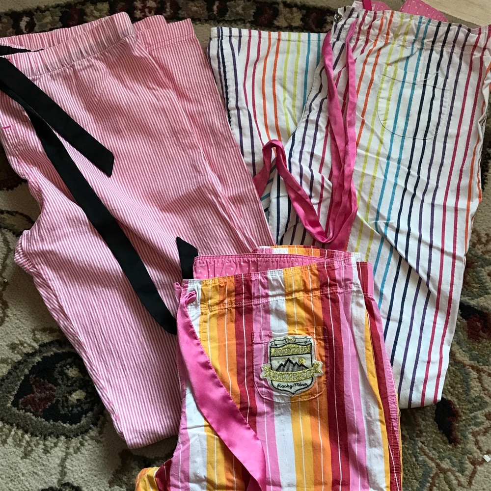 VS Pink size S and 2 M PJ pants lot of 3.