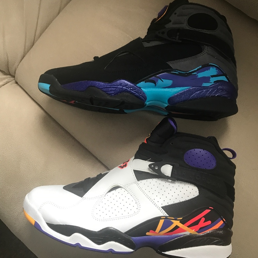 2 pairs Jordan 8's