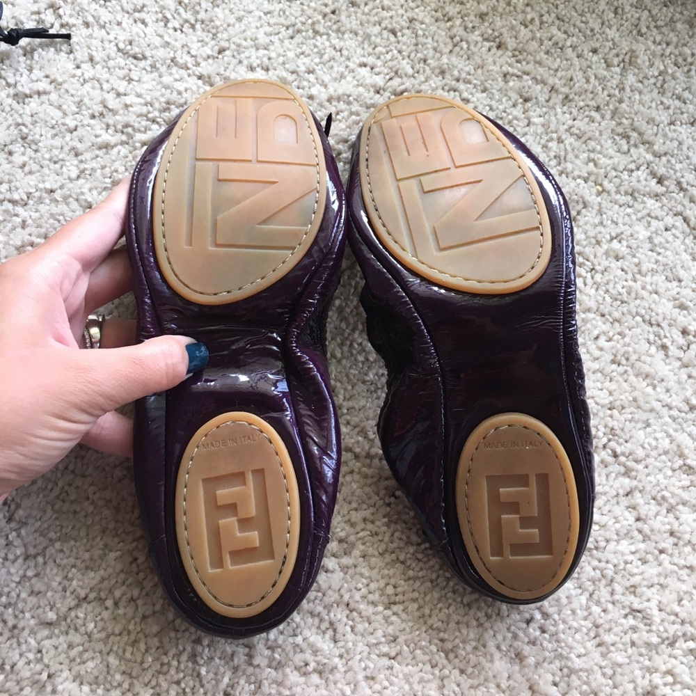 🥂HP🥂Authentic Fendi Ballerina Viola Flats 39,5 - Picture 4 of 8