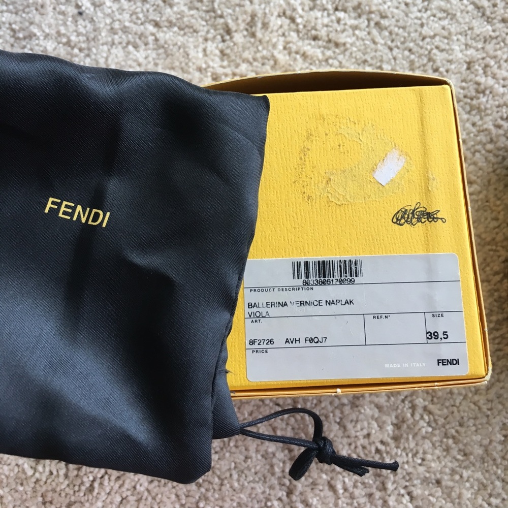 🥂HP🥂Authentic Fendi Ballerina Viola Flats 39,5 - Picture 8 of 8
