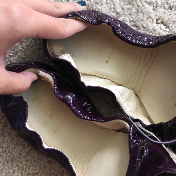 ๐ฅHP๐ฅAuthentic Fendi Ballerina Viola Flats 39,5 - Picture 7 of 8