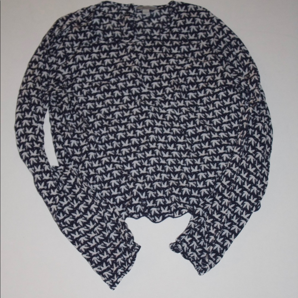 Lonimer NYC back button down white dove blouse