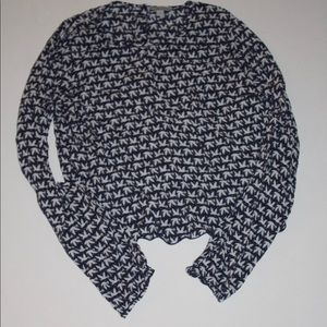 Lonimer NYC back button down white dove blouse