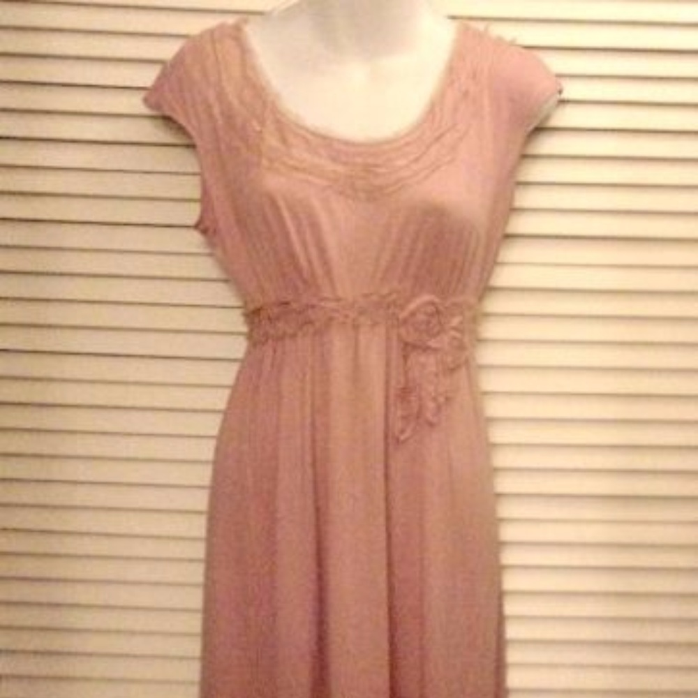 Max Edition Pink Mini dress with 3D Flowers