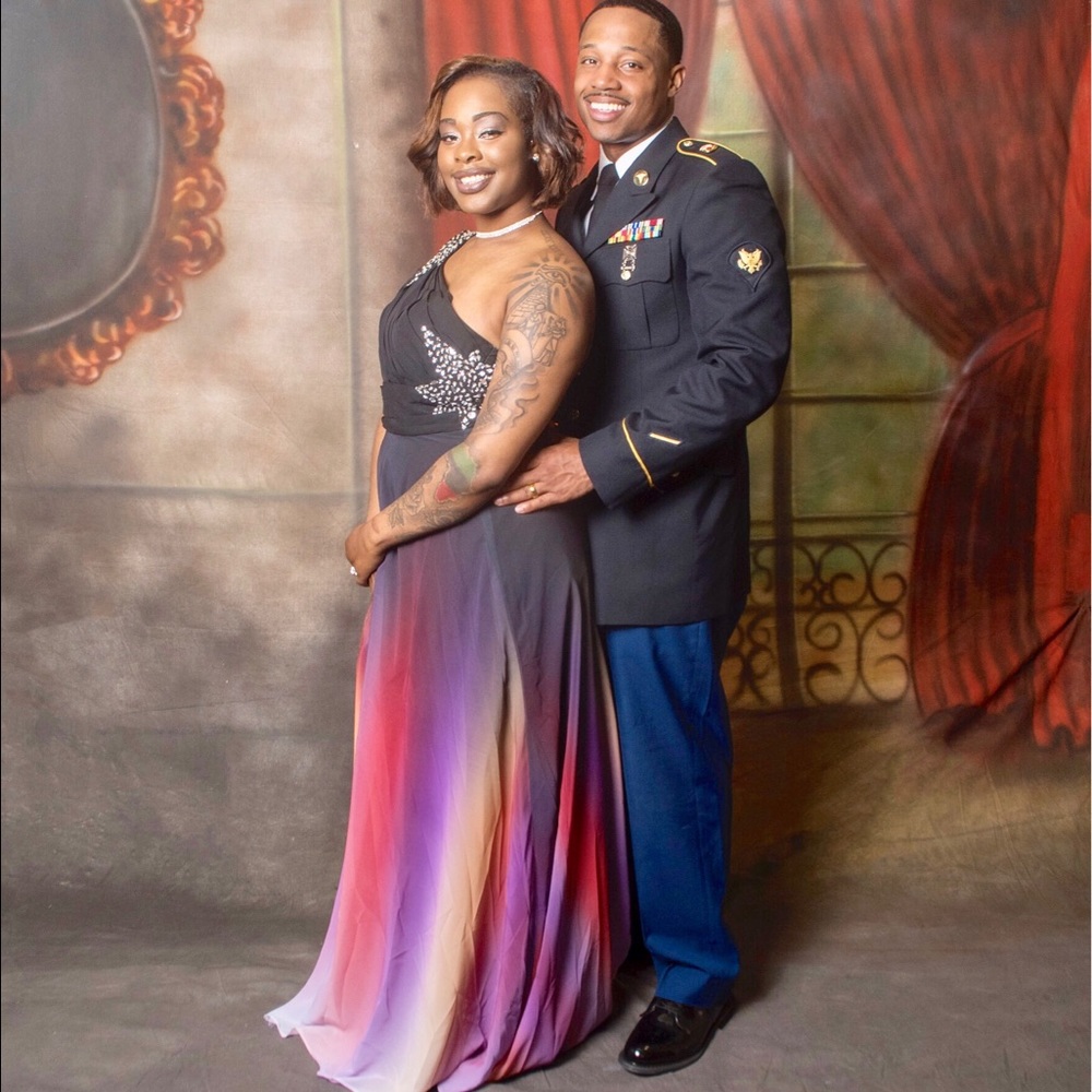 Mermaid Ombré Ball Gown, Sz 12