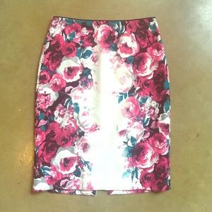 Floral pencil skirt- WHBM