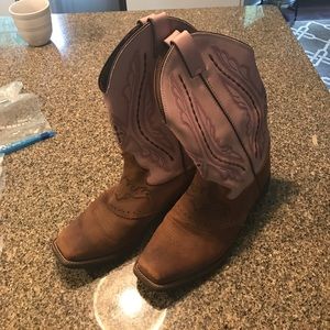 Kid's Pink Justin Western Riding Boots