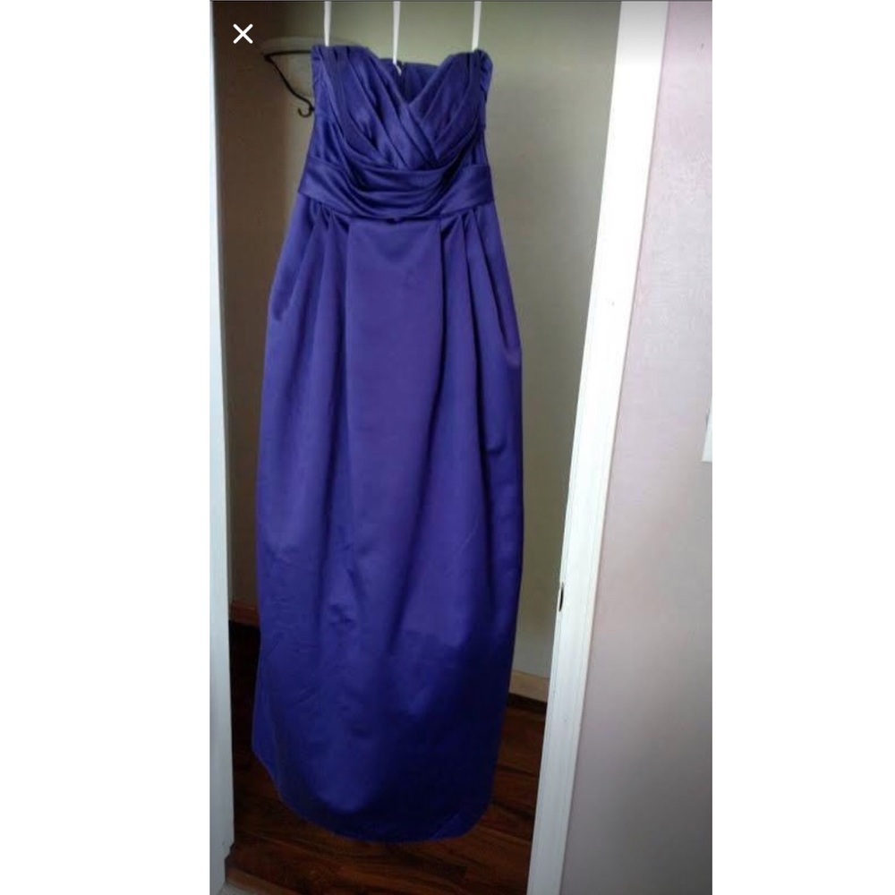 Strapless Satin Pleated Bodice BallGown w/ Pockets