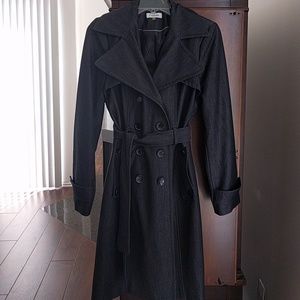 Calvin Klein charcoal trench coat