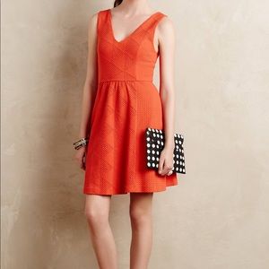 Anthropologie Maeve Textured Double V Dress