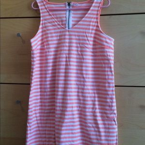 Old Navy cream orange/ white dress