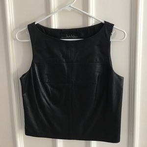 Leather vest( Nicole Miller