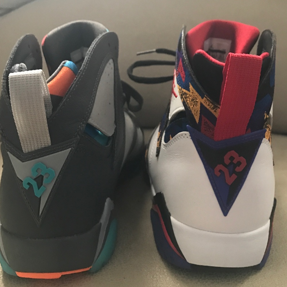 2 pairs Air Jordan 7's